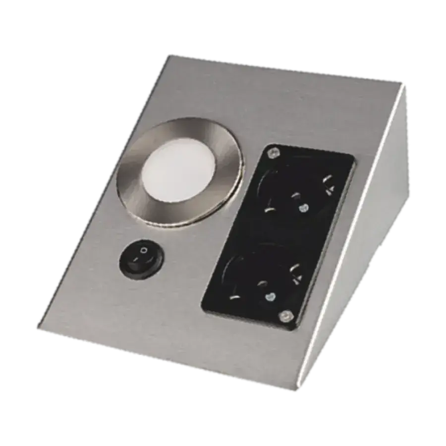 Cata CT-5109 LED'li Üçgen Spot Sati̇n Kasa çi̇ft Pri̇zli̇ Beyaz