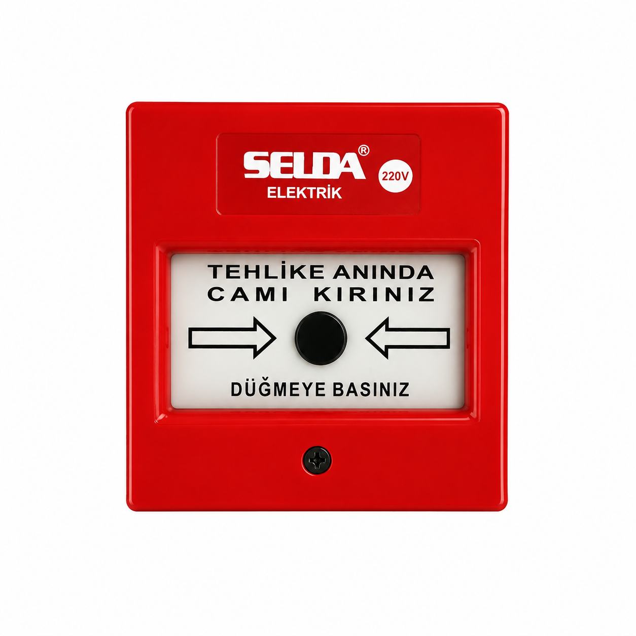 1016-220V İkaz Butonu (Kare)