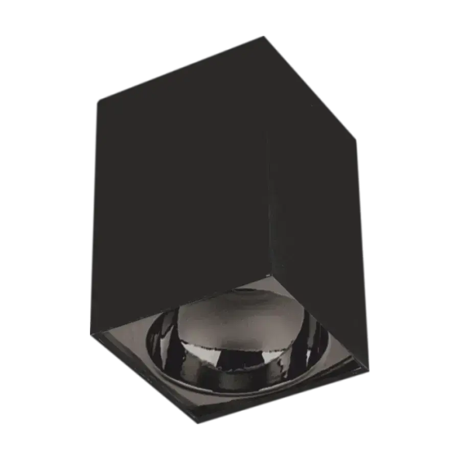 Cata CT-5420SP Bergama Siva Üstü Kare Armatür GU-10 si̇yah+platin