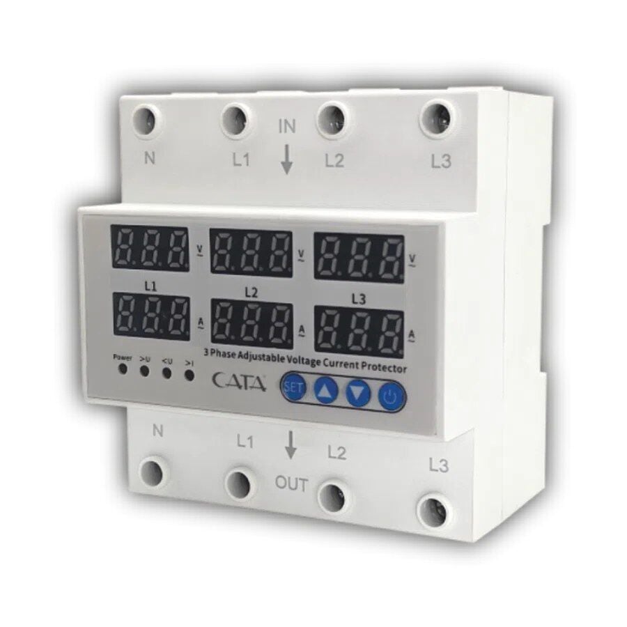 CATA CT-9199 63A Akıllı Voltaj Akım Koruyucu Trifaze