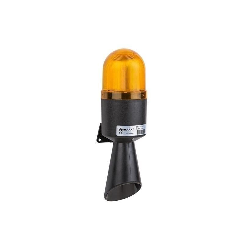 Sabit-Flaşör-Çakar Döner- Buzzer 12-24 V Mavi