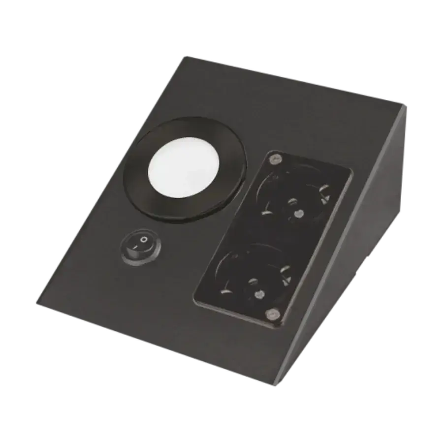 Cata CT-5110 LED'li Üçgen Spot Si̇yah Kasa çi̇ft Pri̇zli̇ Günışığı