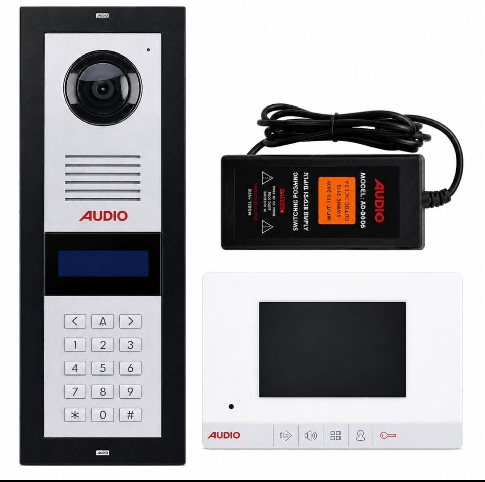 Audio 001181 4.3 İnç Siyah Bus Plus 45 Daire Görüntülü Diafon Paketi